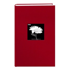 Fabric Frame Cover Photo Album 300 Pockets Hold 4x6 Photos, Apple Red