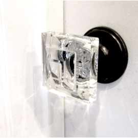 Exceptional Princess-Diamond Cut Crystal French Door Knobs-When only the Very Best will do. Mounts to any solid surface with 3 screws.
