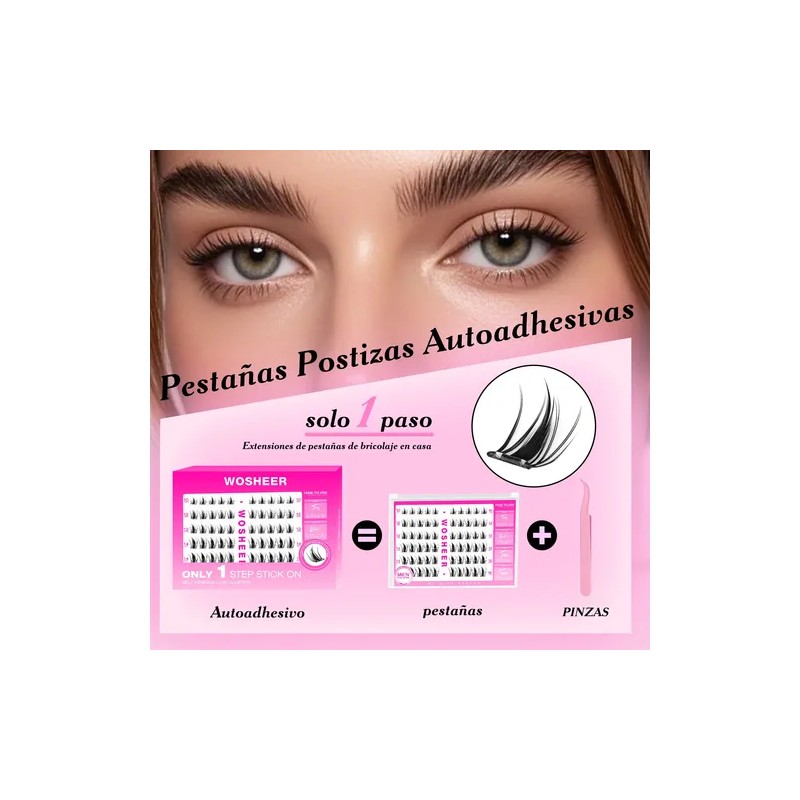 Wosheer Pestanas Sin Pegamento Diy Pestanas 10-16mm (mien)