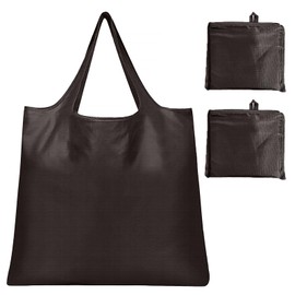 Tandoler Washable Large Foldable Shopping Bag, Waterproof Reusable Grocery Bag Holder,for Shopping Reusable Tote Bags Large 50LBS,Tote Bags Nylon Bags(Coffee+Coffee)