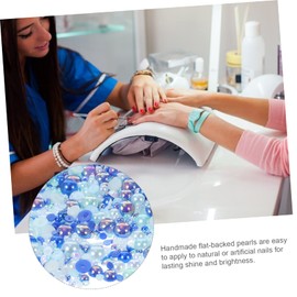 DOITOOL Semi Round Resin Pearl Nail Art Decals Flatback Adornments for Nail Designs Phone Cases Jewelry Making Crafts Durable Versatile DIY Decoration Supplies