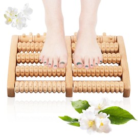Foot Massage Roller Wooden Foot Roller Massage Wood Foot Massage for Home & Office Foot Massager Wood for Stress Reduction Relaxation Heel Spurs and Plantar Fasciitis Foot Massage