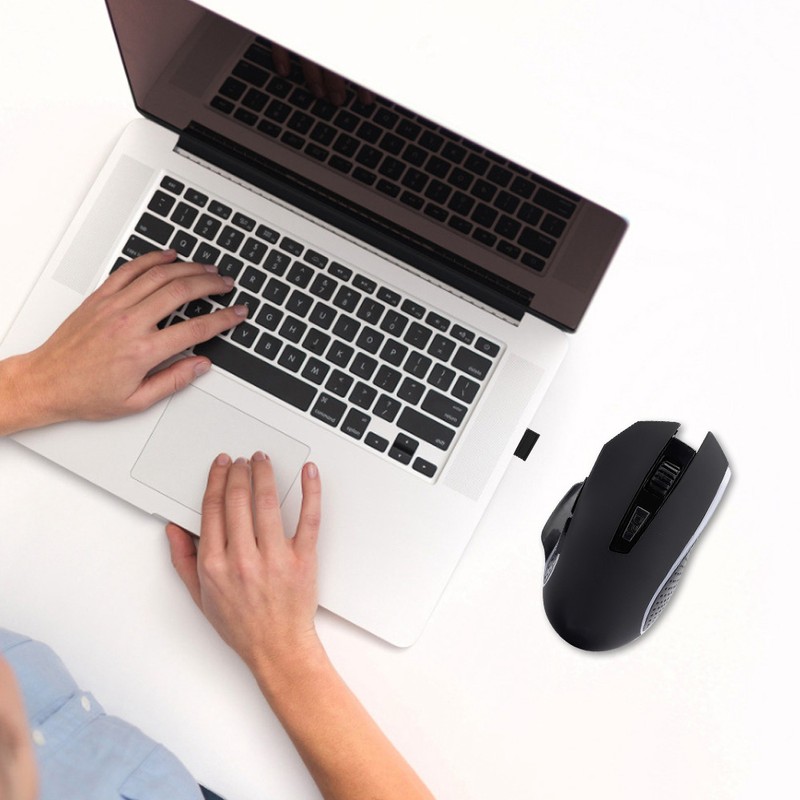 2.4G Wireless Game Mouse Black ABS Portable with Breathing Light