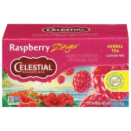 Celestial Seasonings Herbal Tea, Caffeine Free, 20  Tea Bags Box, Select Flavor. - Raspberry Zinger