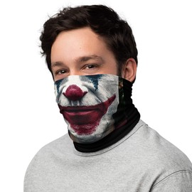 Joker Face Shield, Bandana, Face Mask, Neck Warmer Black