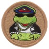 Gangsta Frog Patrol Patch - 2" Diameter Round Embroidered Patch