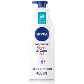 NIVEA Body Repair and Care (400 ml), Repairing Body Lotion with Strengthening Formula, Moisturising Cream with NIVEA Deep Moisture Serum, Body Lotion for Dry Skin, Pack of 1