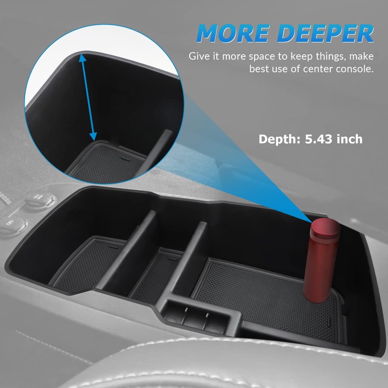 MARCHFA Center Console Lower Organizer Tray Compatible for Kia EV6