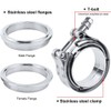 2X Exhaust Downpipe 3inch V-band Clamp 3" Male/Female Flange Kit