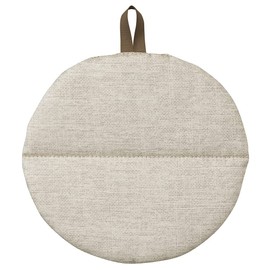 AND NEE (&NE) Round Pot Holder Natural Green 1 piece Diameter 15.5 cm x Thickness 1.5 cm Made in Japan Pot Holder Pot Mat Dual Use Round Cloth Made with Loop Small Washable NHK-226-NLGR