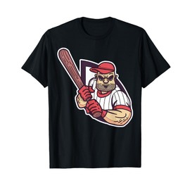 Cartoon Baseball Player Fun Character For Kids T-Shirt