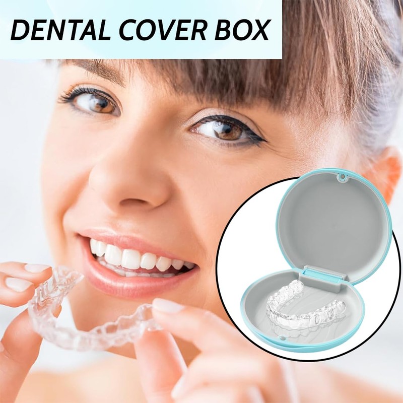 Pack of 1 Braces Box, Denture Container, Denture Box, Braces