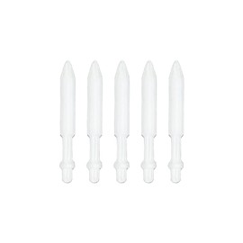 FULIBAO 0.5mm Extra Fine White Fiber Replaceable Marker Tips, 5 Count, for Refillable Paint Markers