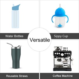 Kiemeu 12 Inch Straw Cleaner Brush Extra Long Straw Brush Set, Small Pipe Cleaners for Cleaning