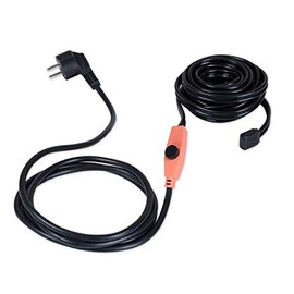 Waldbeck Flow Wire 4 Antifreeze Cable 4m 4m + 1.8m Mains Lead with Thermostat, Turns on below 6°C, Heat Output: 16W/m, IP68 Rated