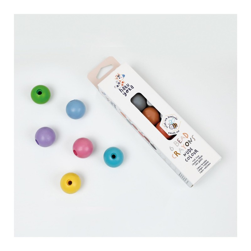 Haku Yoka 6303098 Wax Crayons Set, Macaroon, 6 Wax Crayons