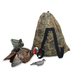 AUSCAMOTEK Mesh Duck Decoys Bags with Waterfowl Hunting Blinds Goose Decoy Backpack Large (2 Pack)
