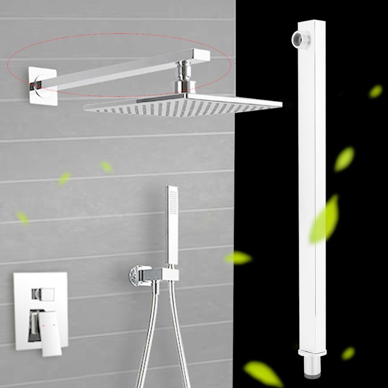 16 Inch Long Polished Stainless Steel Wall Mounted Shower Head