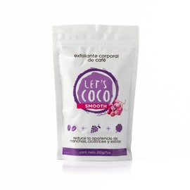 LETS COCO  Exfoliante Corporal Anti estrías y cicatrices. Lets Coco Smooth - Exfoliante de Café, Para Uso en Todo el Cuerpo - Contenido Neto 200 Gr...