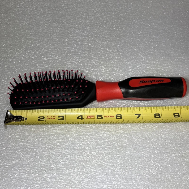 Snap On Tools Hair Brush Soft Grip handle inspired red/black