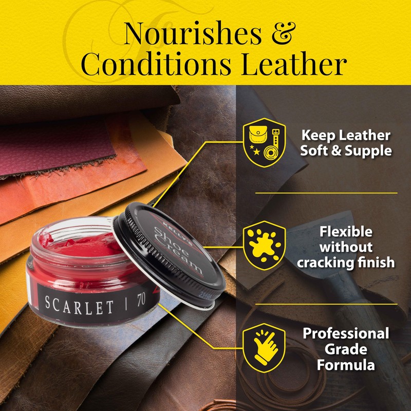 Kelly's Scarlet Shoe Polish 1.5 oz - Professional Leather Shoe