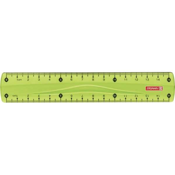 Brunnen Colour Code Ruler For Left and Right-Handed Users, 15
