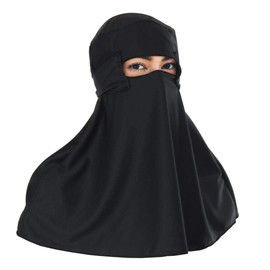 The Dragons Den Adults Black Burqa Hood Traditional Sharia Chadri Hijab Arab Head Wear