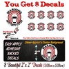 8 Warning Anti Theft System Armed 2'' Decals Car Stereo
