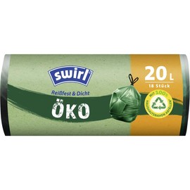 Swirl Eco Bin Liners with Carry Handle 20 L Pack of 18 Bin Liners