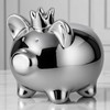 MIJOMA Piggy Bank Silver 9 x 8 cm - Decorative