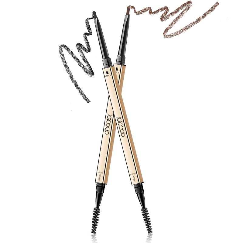 Docolor Eyebrow Pencil Waterproof with Eyelash Brush Pack of 2