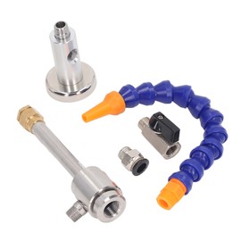 5Pcs Set Cold Air Gun Stainless Steel Fast Temperature Adjustment Vortex Dry Cooling Gun with Universal Tube for Welding