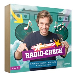 FRANZIS CheXperiment 67228 Radio Check - Discover the World of Radio with Checker Tobi and Build Your Own FM Radio! Multi-Coloured
