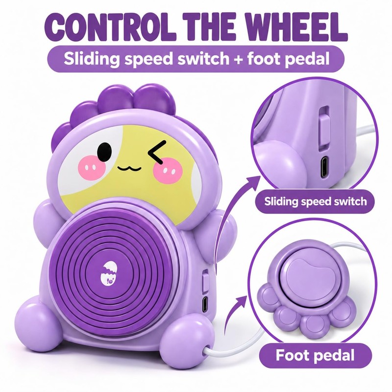 Kids Pottery Wheel with Clay, Arts and Crafts Kit for
