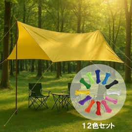 HappyHome パラコードロープ 12色セット 4mm 長さ3m アウトドア アクセサリークラフト DIY用 多用途コードロープ