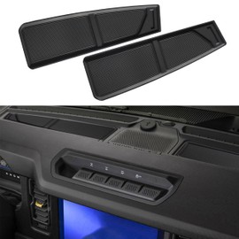SENSHINE Silicone Dash Dashboard Cover Mat for Ford Bronco Accessories 2021 2022 2023 2024 Anti Dust Dash Pad Tray Insert Liners Compartments Mat for Bronco 2Pcs Set Premium Custom (Black Trim)