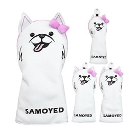 Golf Club Head Covers | Golf Head Golf Covers - Golf Headcovers Set, Club Head Covers with Soft Lining, Dog Shape Golf Driver