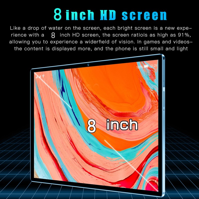 8 Inch Tablet MT6753 Octa Core 6GB RAM 128GB ROM