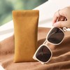 Pebipoo Glasses Cases Soft, Leather Eyeglasses Cases, Squeeze Top Portable