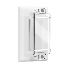Magnetic Light Switch Guards, ILIVABLE Light Switch and Outlet Cover for Flat Modern Switches, Not Child Proof (Clear, 2 Pack)