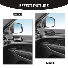CheroCar for Jeep Grand Cherokee Inner Door Handle Bowl Trim Cover Decoration for Jeep Grand Cherokee 2011-2022, Interior Accessories (Carbon Fiber)
