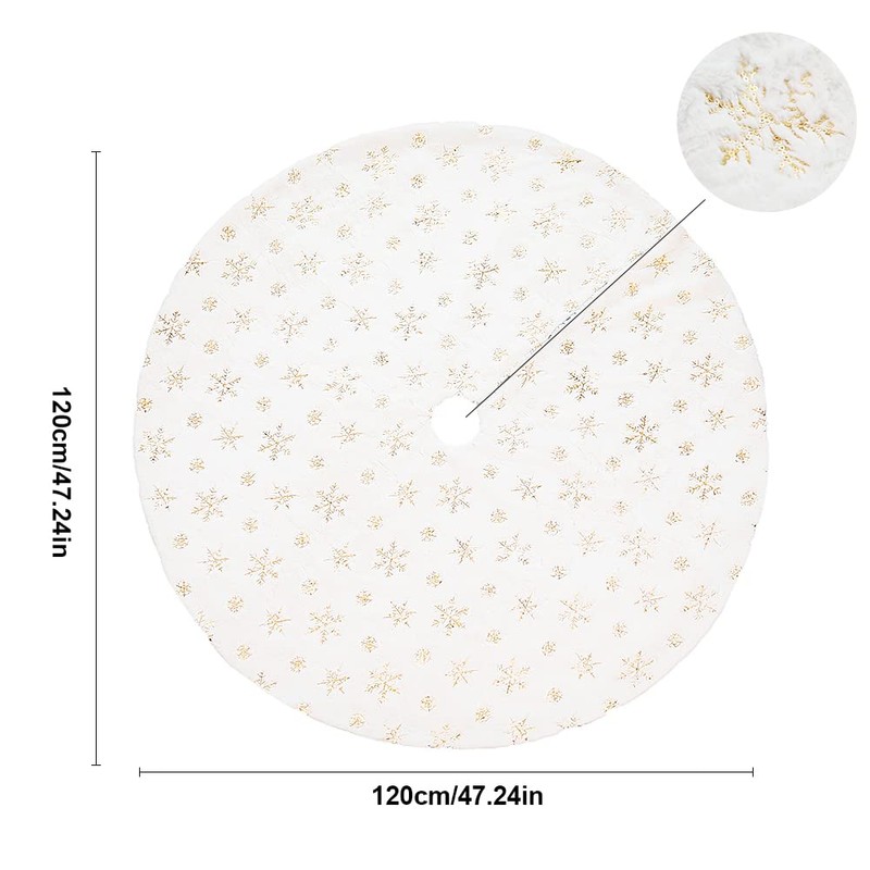 ASVEL Falda de árbol de Navidad, Falda de árbol Blanca