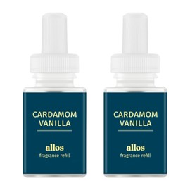 Pura and Allos - Fragrance Refill for Smart Home Air Diffusers - Aromatherapy Scents for Home - up to 120-Hours of Premium Fragrance per Vial - 2 Pack - Cardamon Vanilla (Sleep)