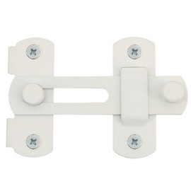 ECOMAID Flip Latch Gate Latch, 4inch Stainless Steel Door Bolt Latch Buckle, 180 Degree Flip Sliding Barn Door Lock for Garden Bathroom Outdoor Garage Window Sliding Door(White)