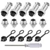 Aiqeer 5 Pcs 4-Pin GX12 Aviation Connector, 12 mm Thread