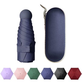 LIMSPACE Parasol, Rain Umbrella, Folding Umbrella, Ultra Lightweight, Women's, Compact, UV Protection, 99% UV Protection, UFP50+, 100% Light Blocking, Storage Pouch, Convenient to Carry, UV