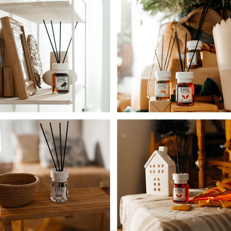 EYFEL Reed Diffuser Set - Caramel Scent 4.05 fl oz