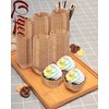 qiqee Square 300-Count Brown Cupcake Liners Muffin Linner No Smell,