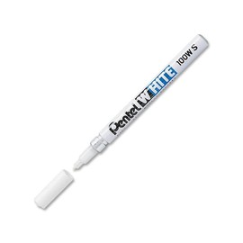Pentel Permanent Marker, White, Fine Point, 1-Pack (100W-S)