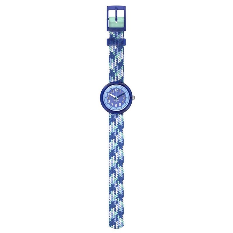 Swatch Frick Flack BRAID IN BLUE FPNP169 Boys Watch, blue